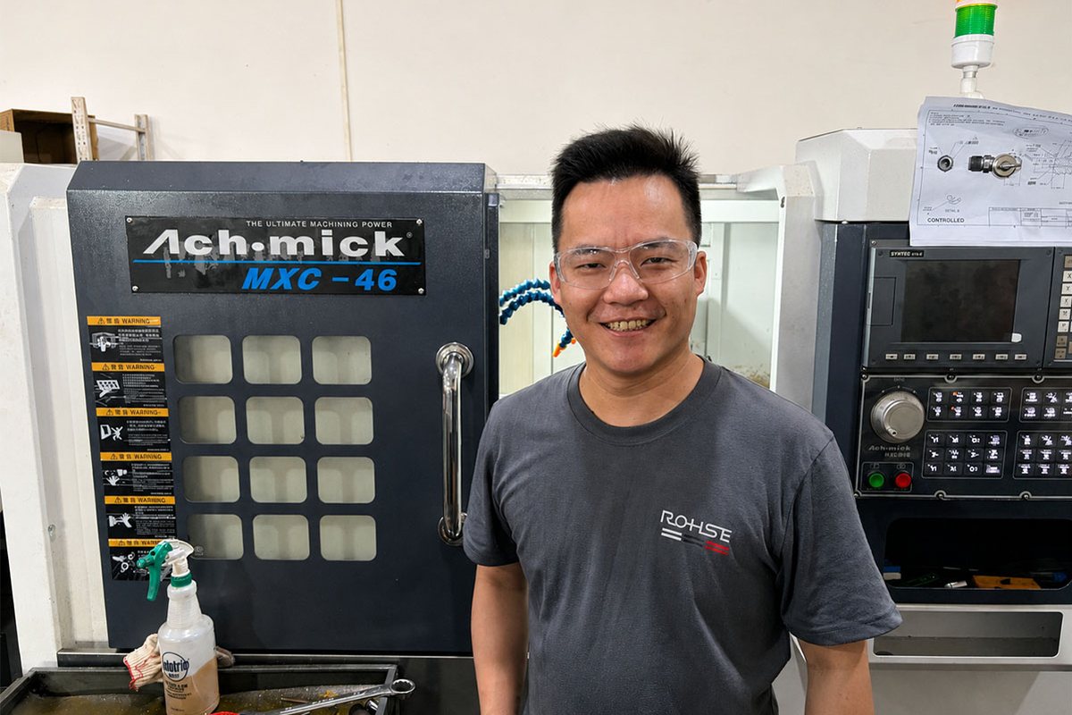 CNC machines at Meili Machining workshop, Dongguan