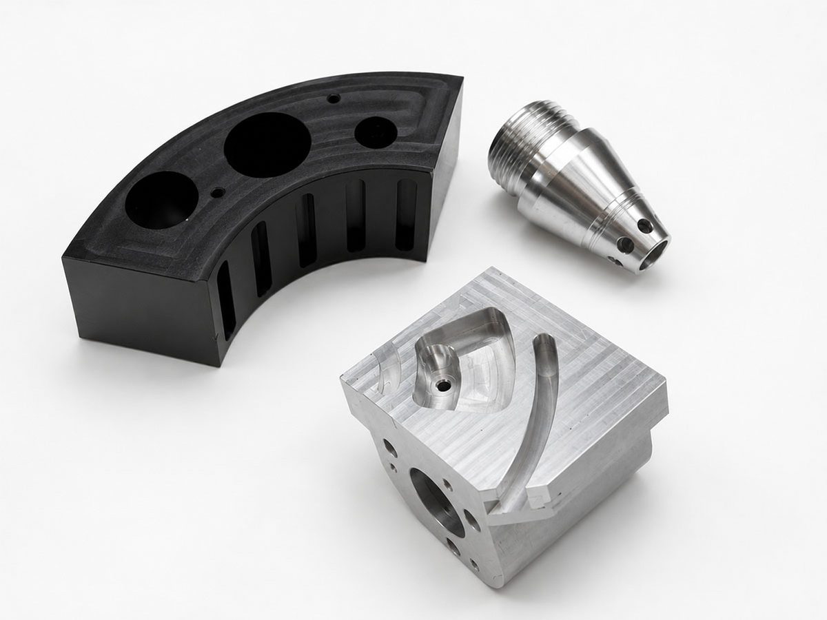 Aluminum CNC milled electronics housing with threaded holes