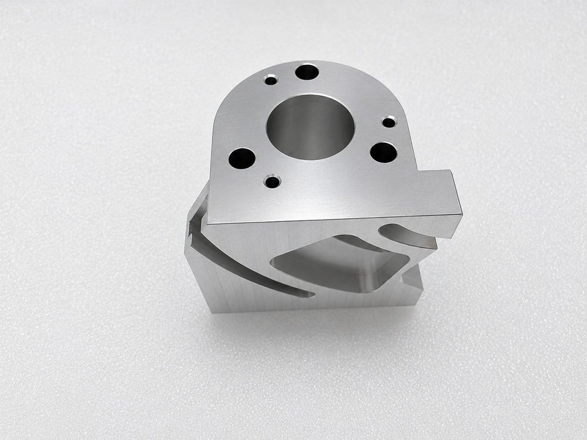Complex CNC milled precision part showing machining capability