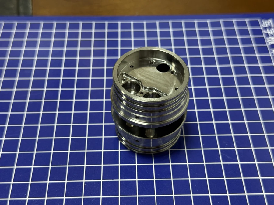 Titanium CNC machined cylindrical component