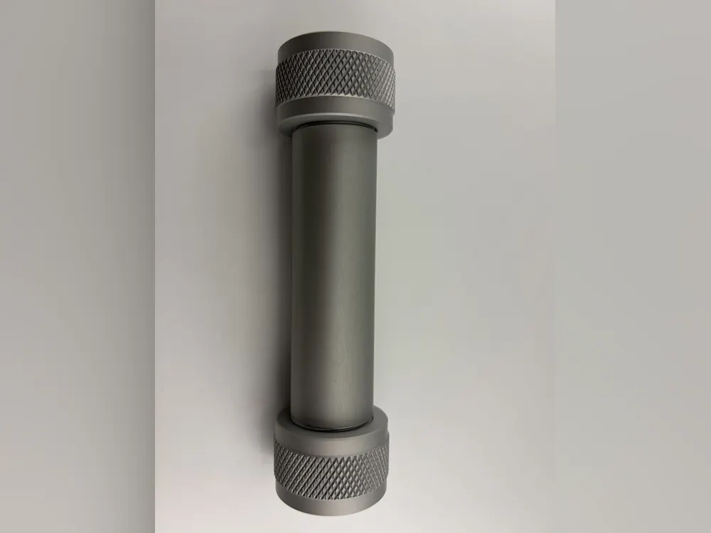 Matte anodized 6061 aluminum optical tube with knurled end caps