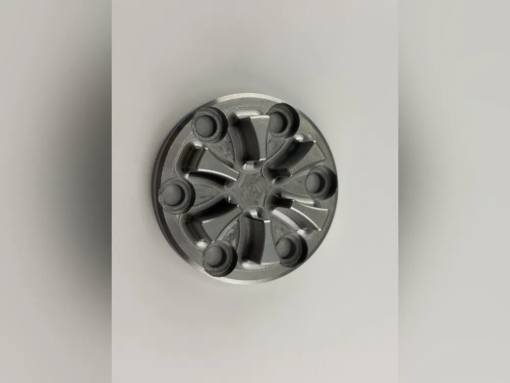Hardened 40Cr13 (420) stainless steel robot equipment part with bosses and pockets milled into the face