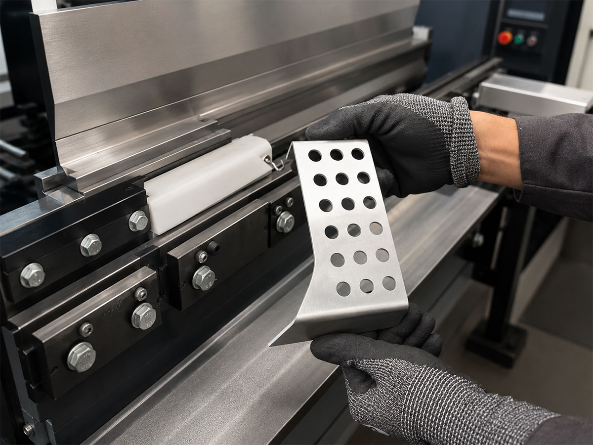Sheet metal bending operation for custom bracket parts